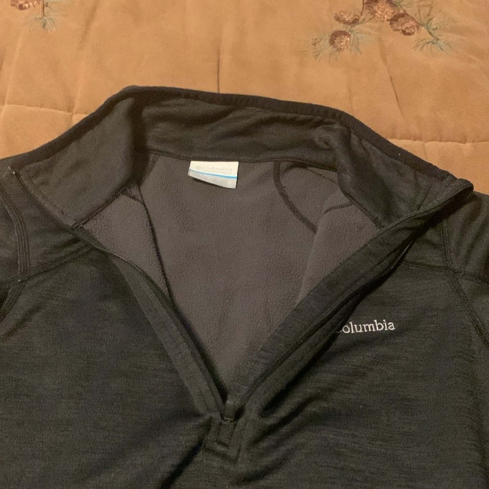 Columbia Charcoal Quarter-Zip Pullover ladies small EUC - Picture 2 of 3